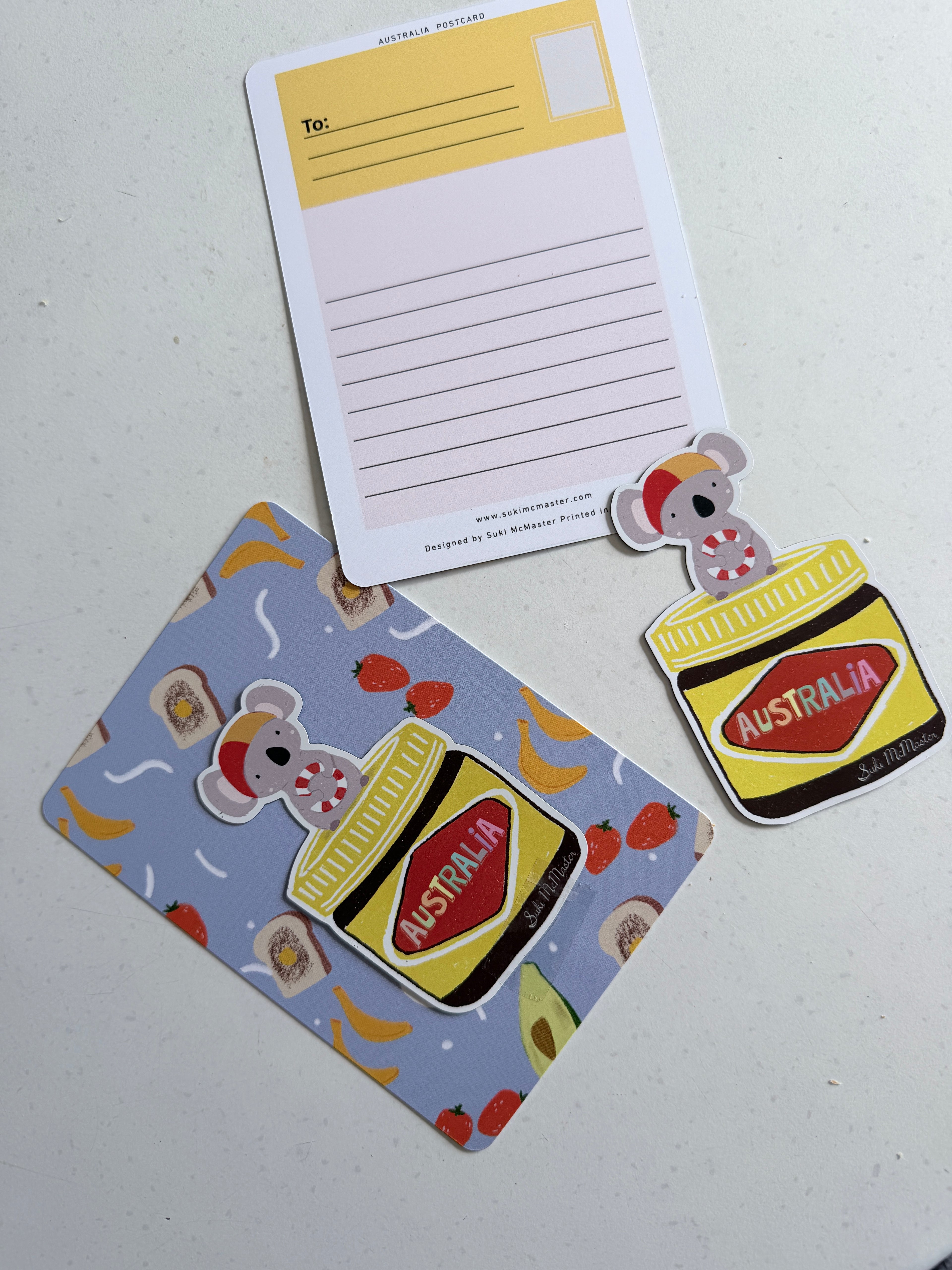 Koala & Aussie Treats Postcard & Magnet Set (Pack of 5)