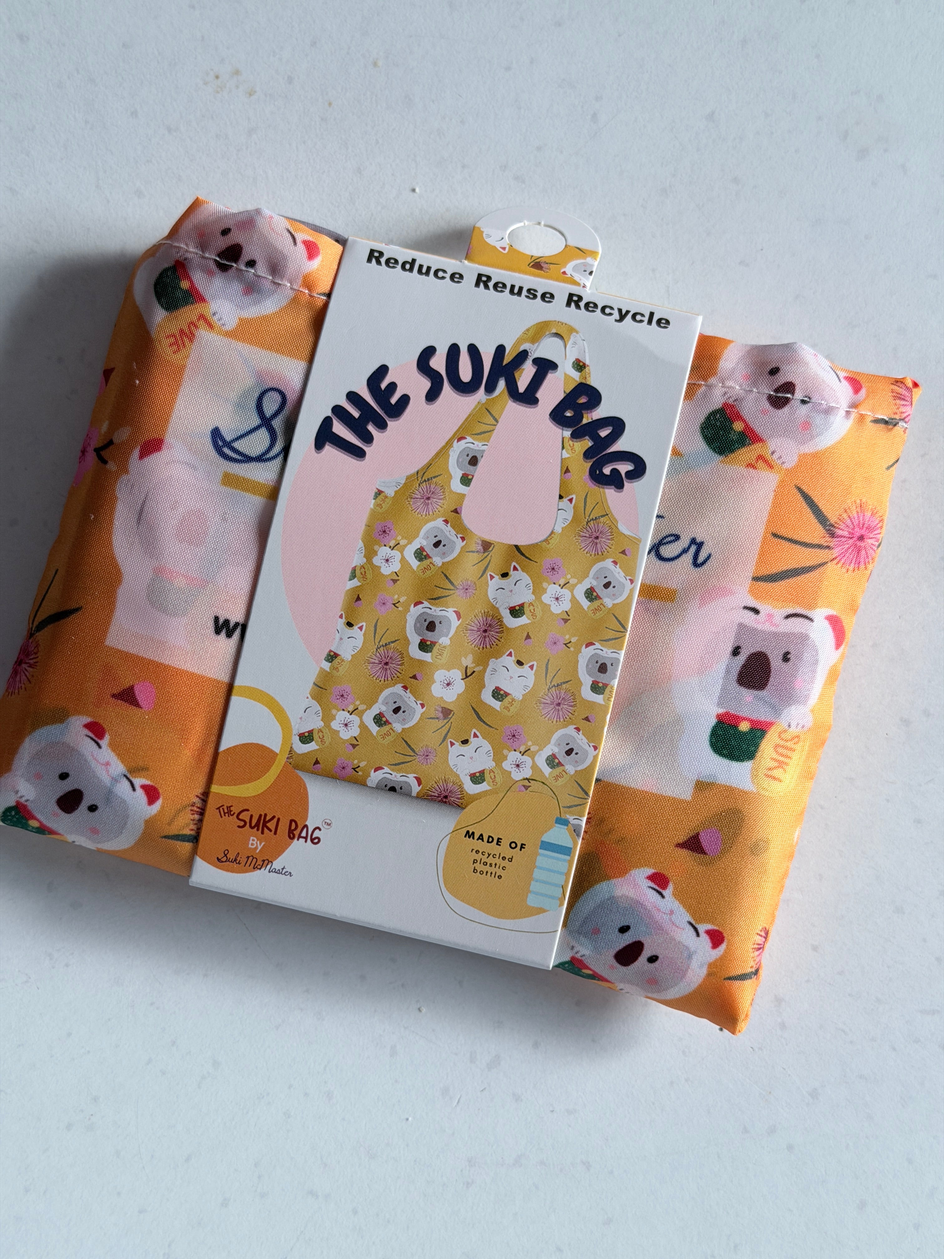Reusable Shopping Bag - Japanese Lucky Cat and Koala (Pack of 10)