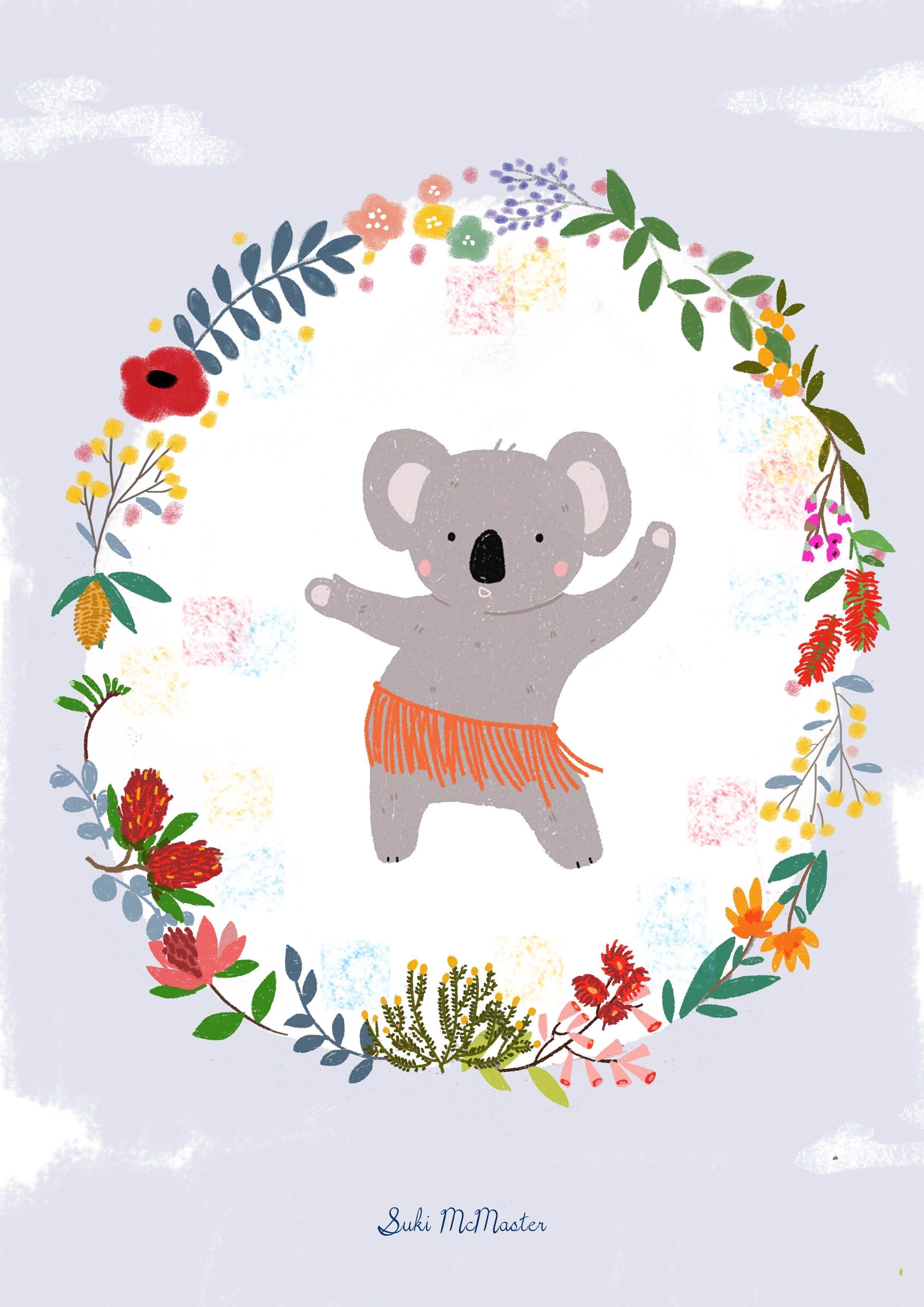Blank Card - Dancing Koala by Suki McMaster (Pack of 6)