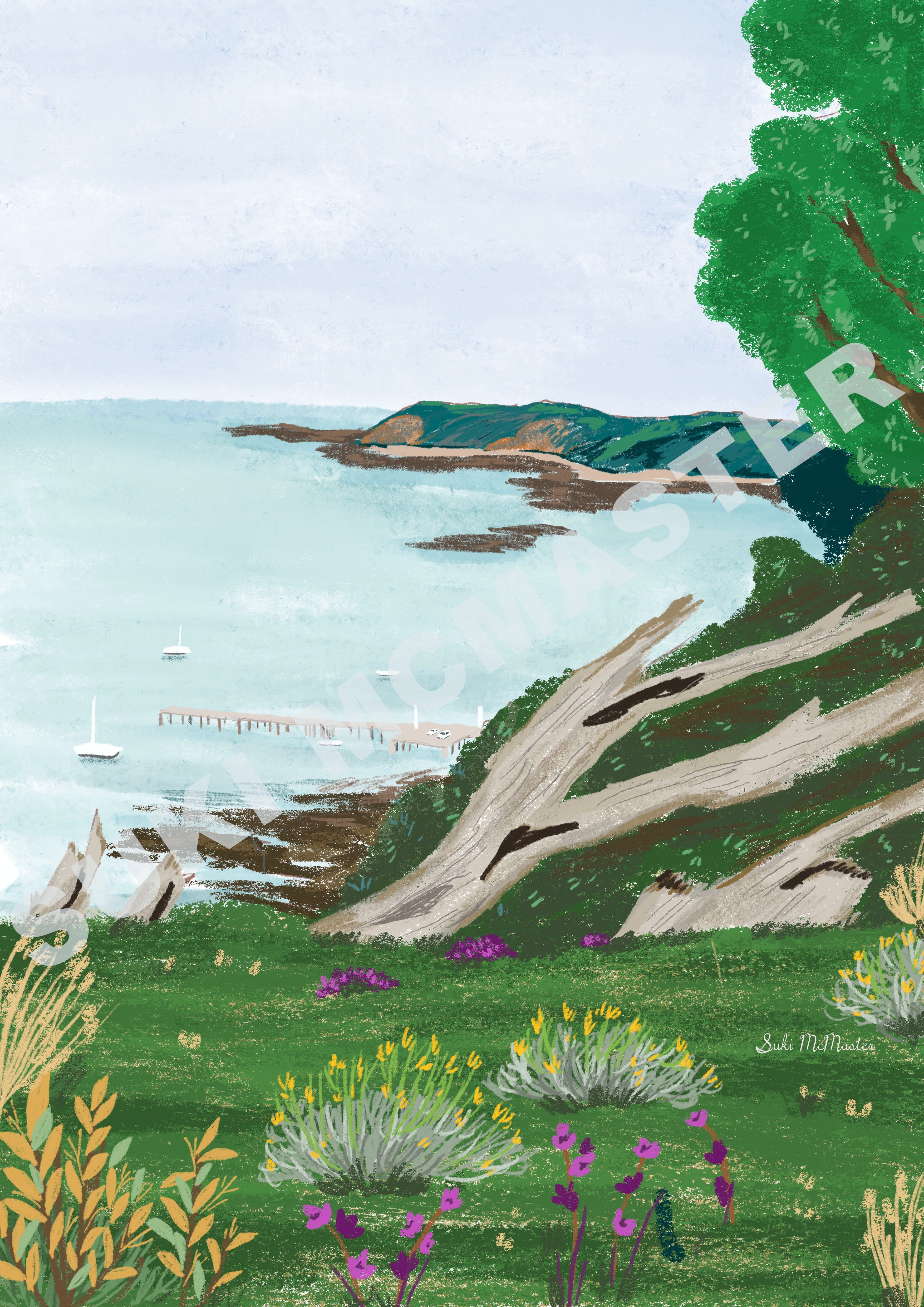 Australian Landscape Wall Art Print - Finders Mornington Peninsula (Pack of 3)