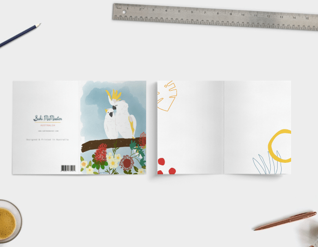 Blank Card - Australian Bird Cockatoo by Suki McMaster (Pack of 6)