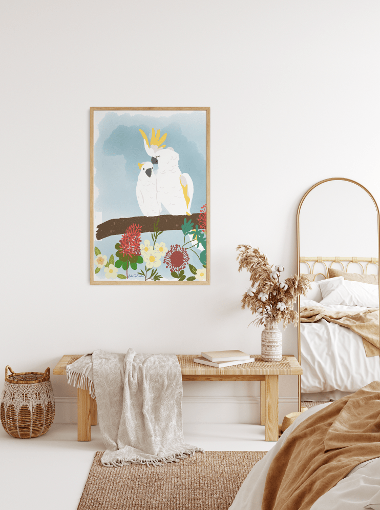 Australian Animal Wall Art Print - Cocky (Pack of 3)