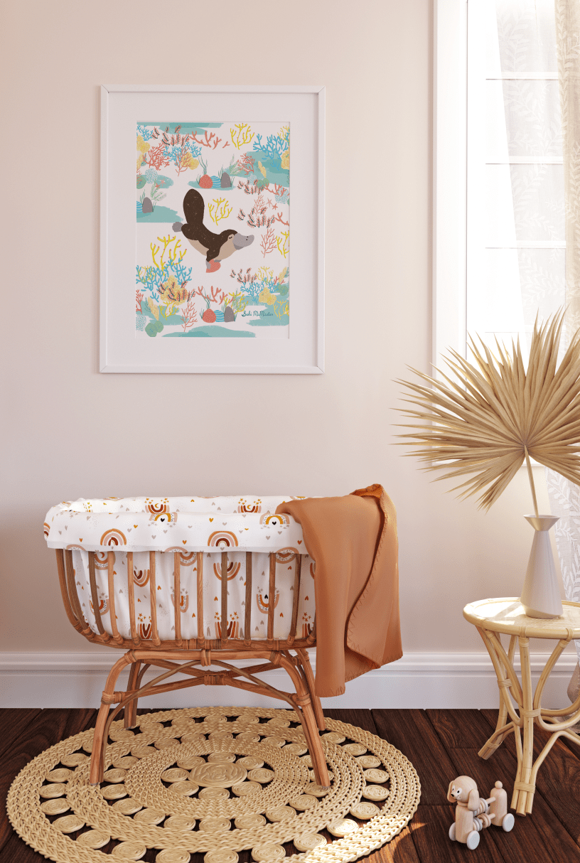 Australian Animal Wall Art Print - Platypus (Pack of 3)