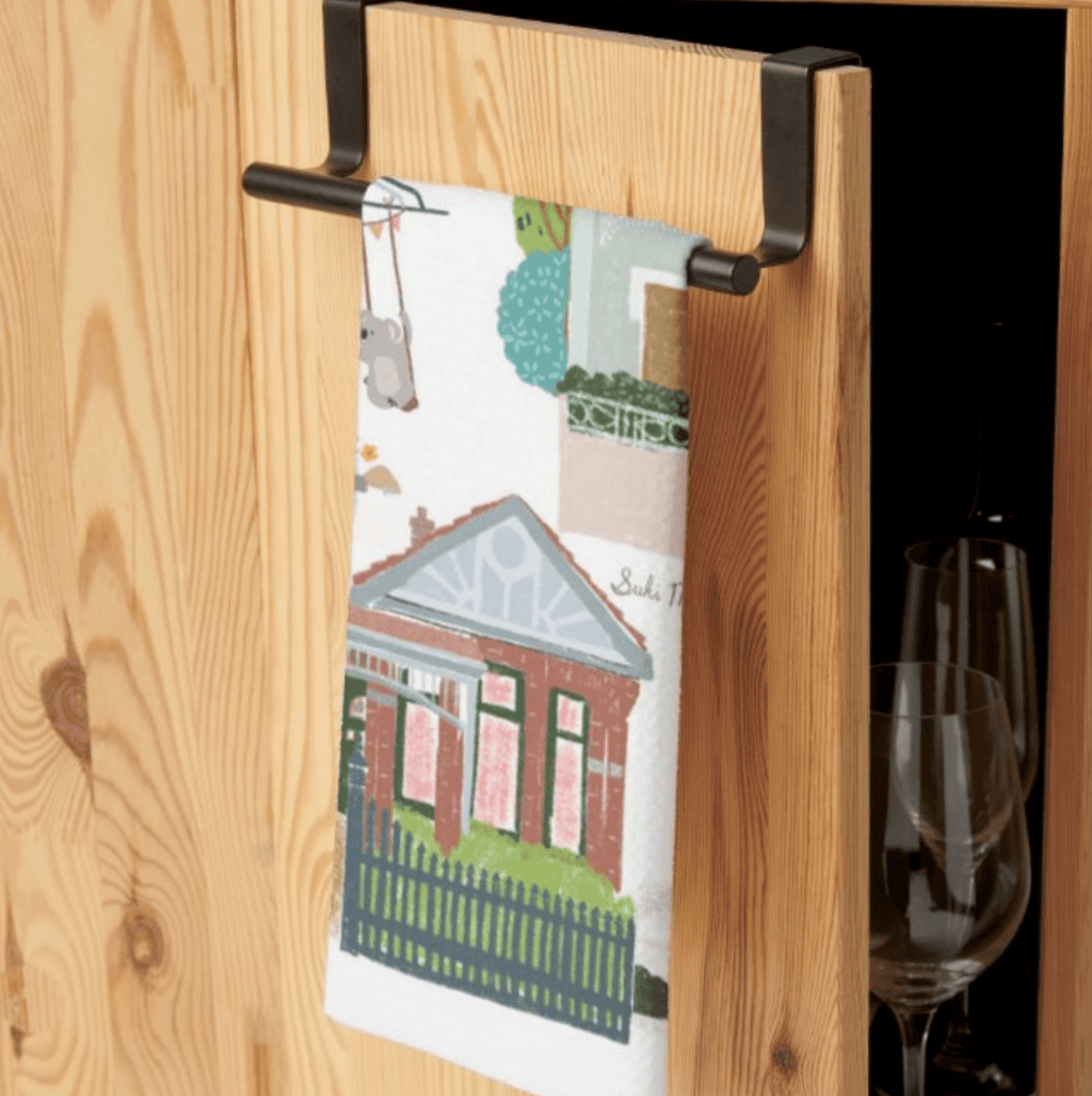 Kitchen Tea Towel - Melbourne Houses by Suki McMaster (Pack of 5)