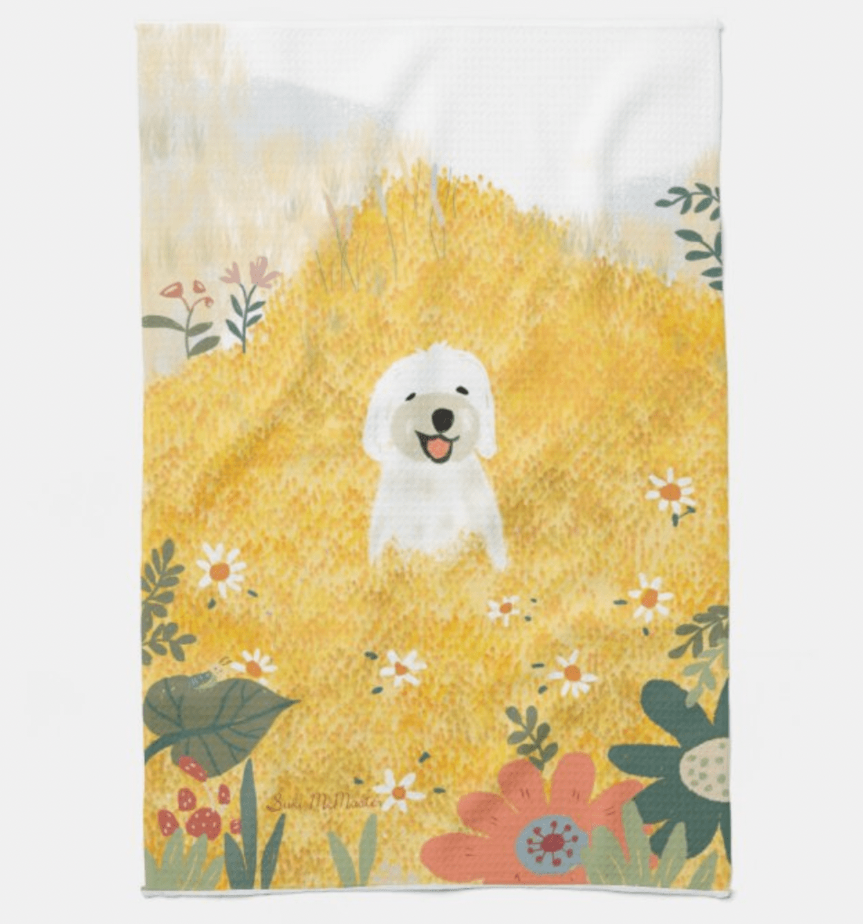 Kitchen Tea Towel - Daisy by Suki McMaster (Pack of 5)