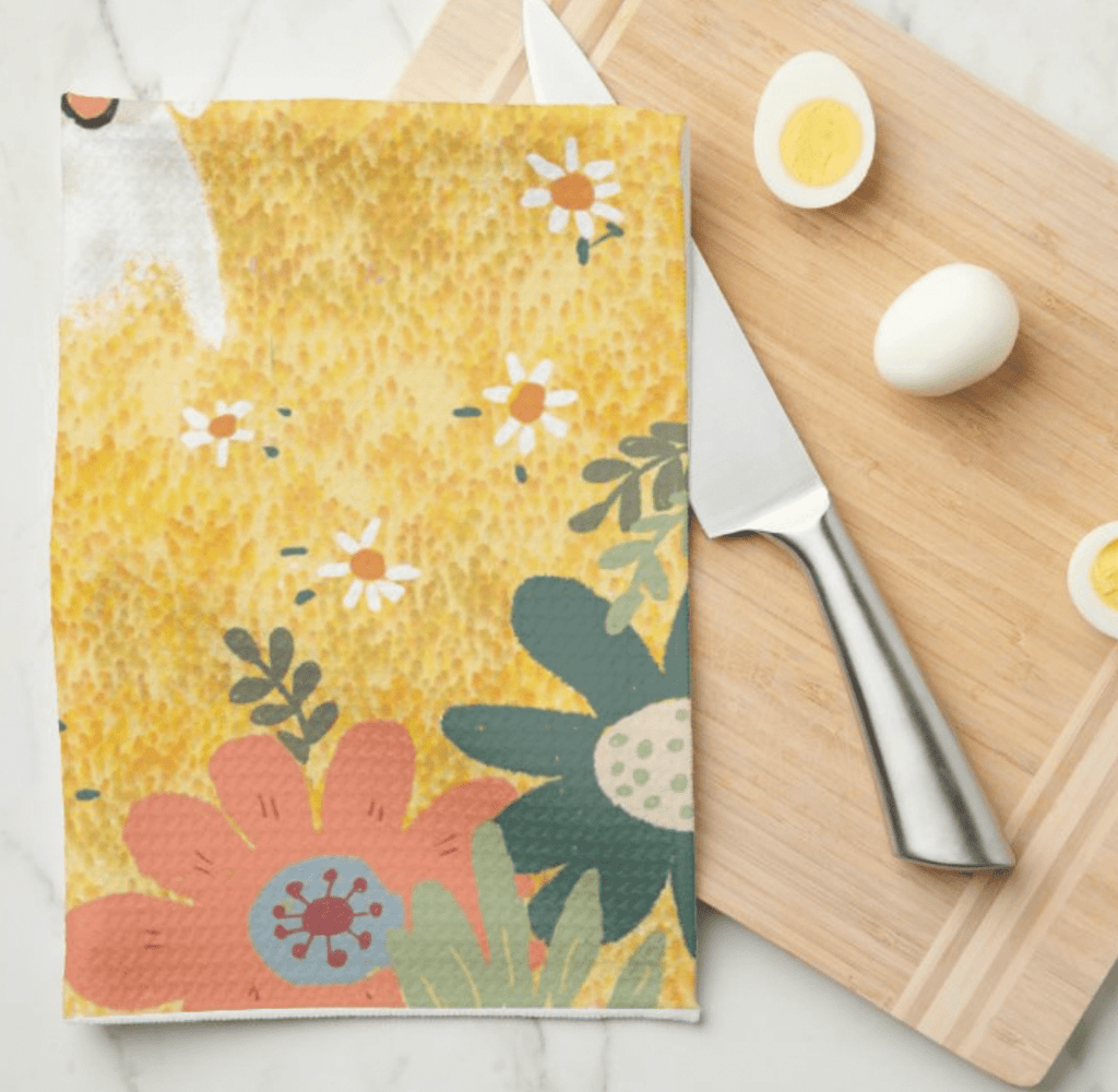 Kitchen Tea Towel - Daisy by Suki McMaster (Pack of 5)