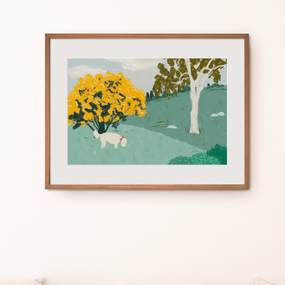 Wall Art Print - Dog In Park (Pack of 3)