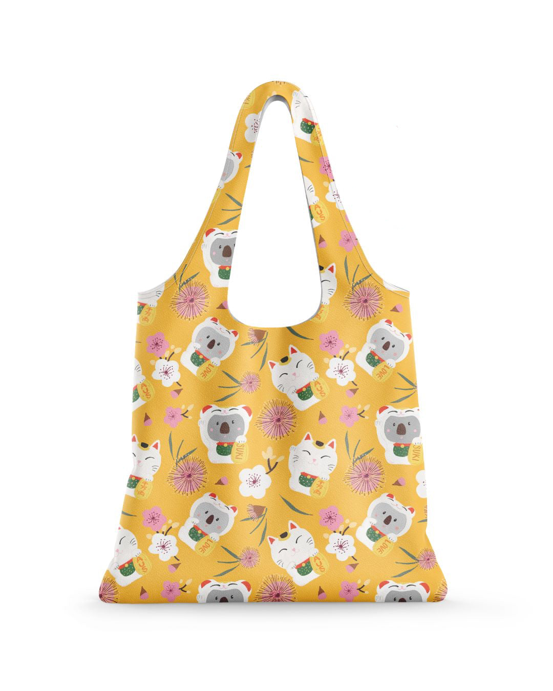 Reusable Shopping Bag - Japanese Lucky Cat and Koala (Pack of 10)