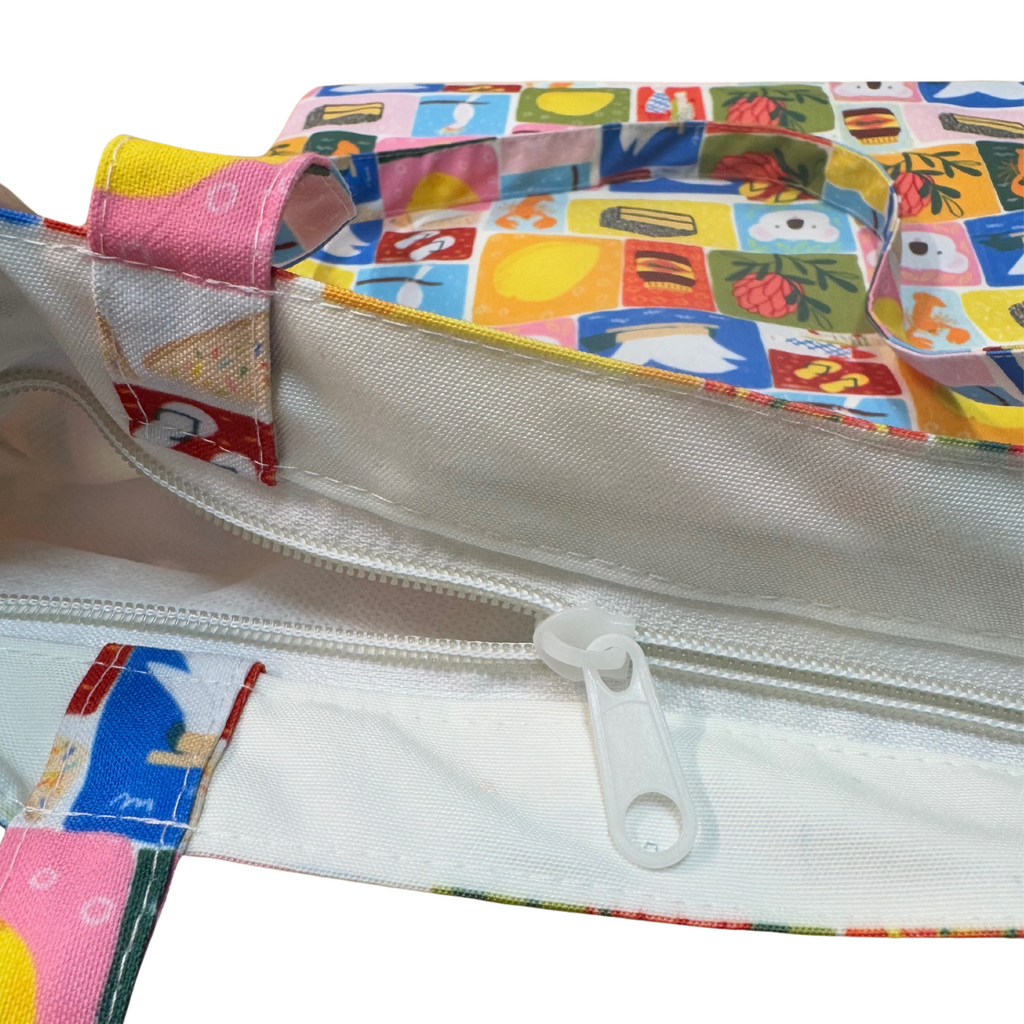 Tote Bag with Zipper and Pocket - Aussie Icons (Pack of 3)