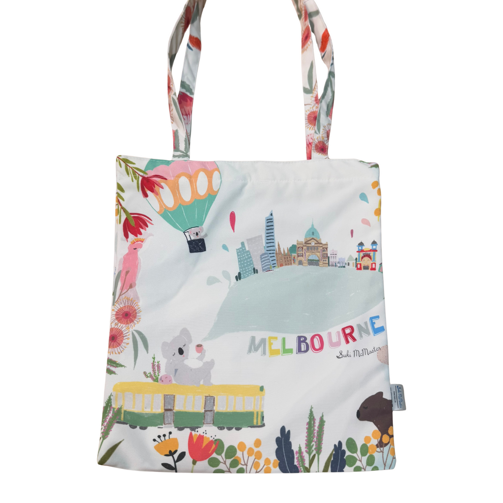 Tote Bag with Zipper and Pocket - Melbourne Icons (Pack of 3)