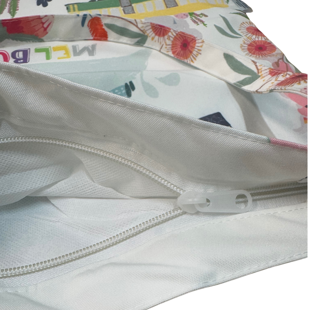 Tote Bag with Zipper and Pocket - Melbourne Icons (Pack of 3)
