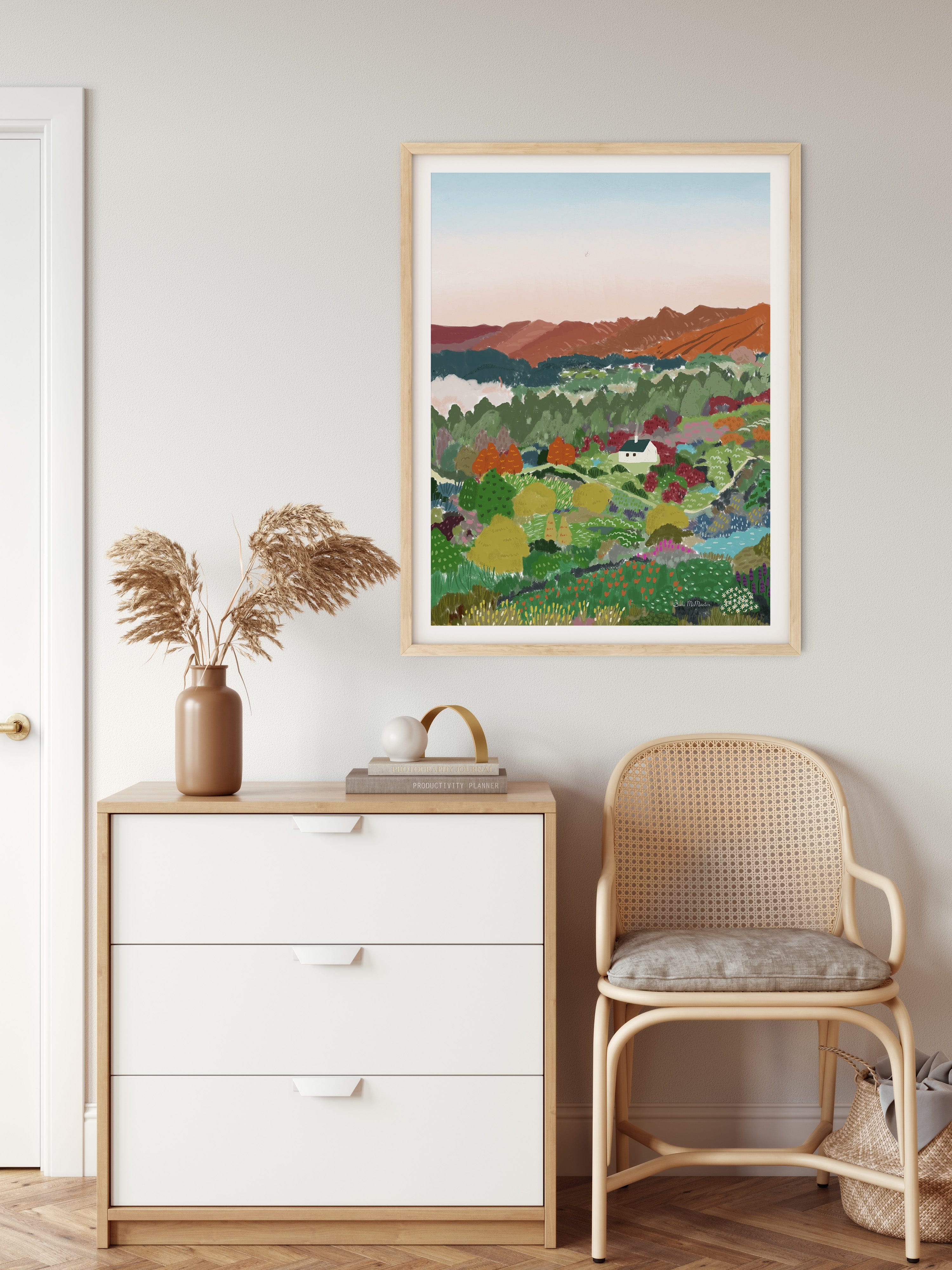 Australian Landscape Wall Art Print - Adelaide Hill (Pack of 3)
