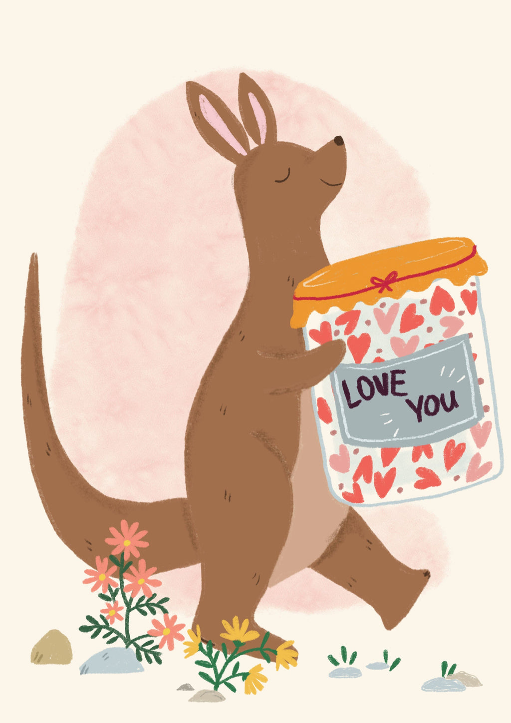 Blank Card - Love You Kangaroo by Suki McMaster (Pack of 6)