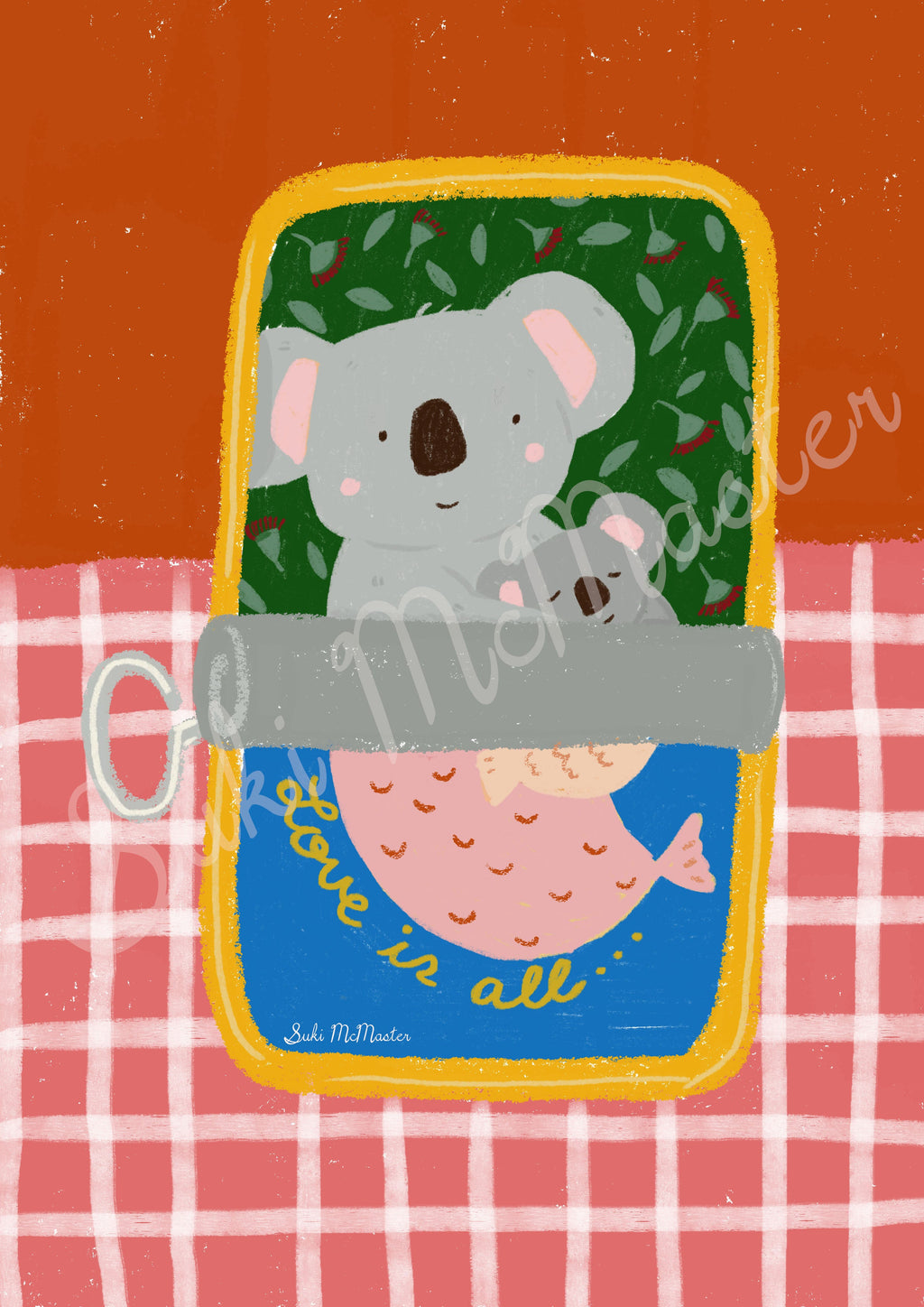 Australian Animal Wall Art - Sardine Koala (Pack of 3)