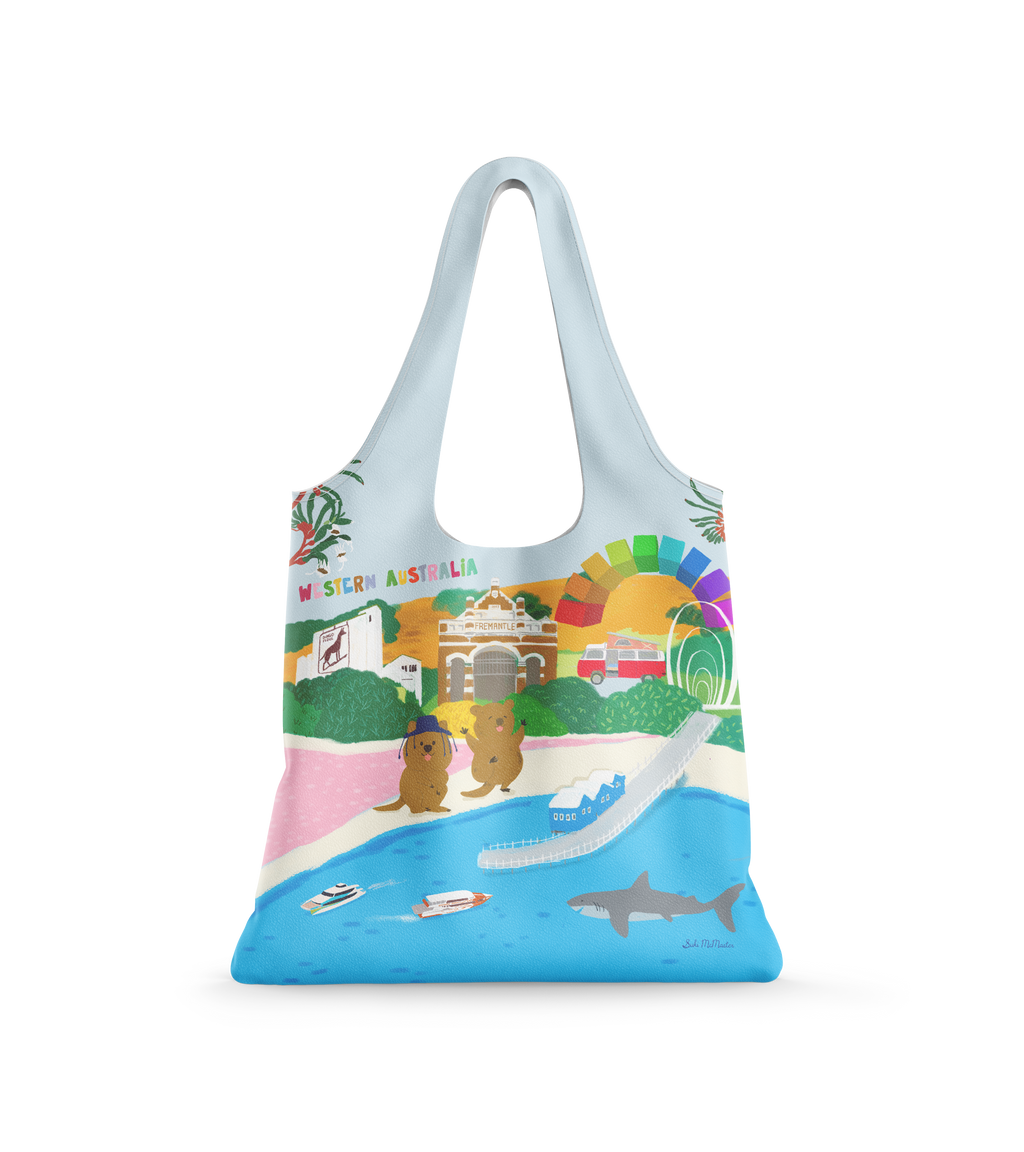 Reusable Shopping Bag - Western Australia with Joyful Quokka  (Pack of 10)