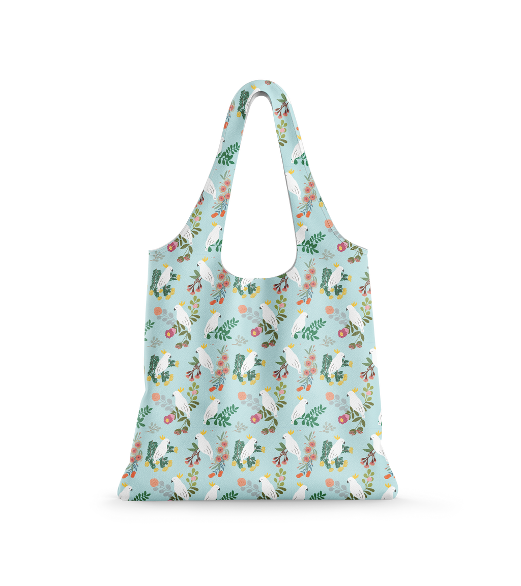 Reusable Shopping Bag - Cockatoo And Australian Native Floral (Pack of 10)