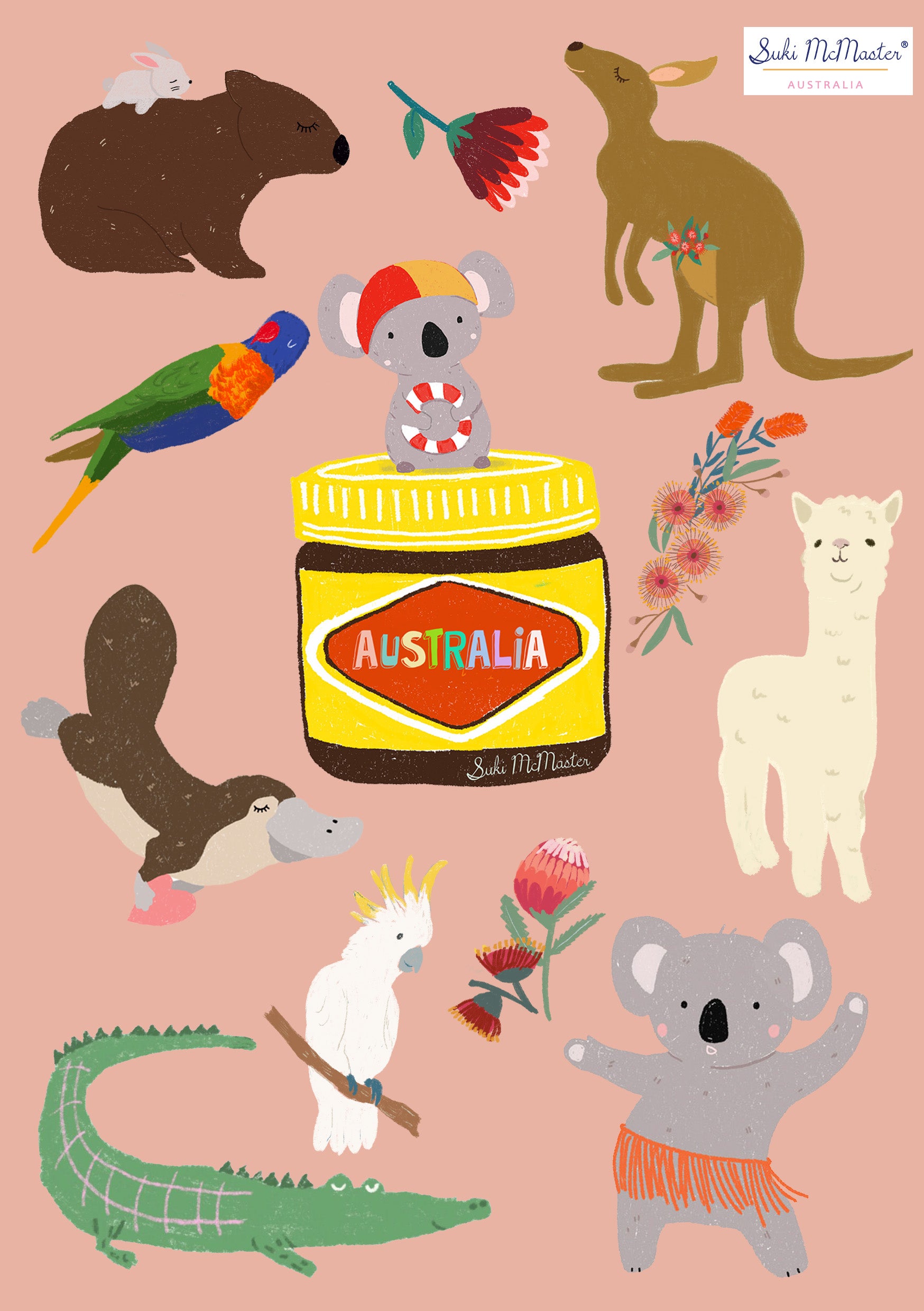 Sticker Sheet - Aussie Animals (Pack of 5)