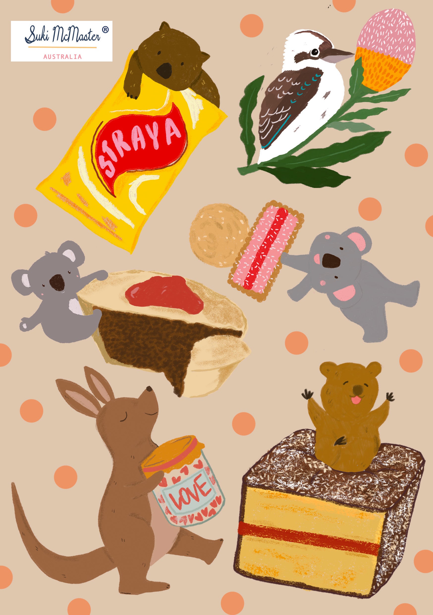 Sticker Sheet - Straya (Pack of 5)