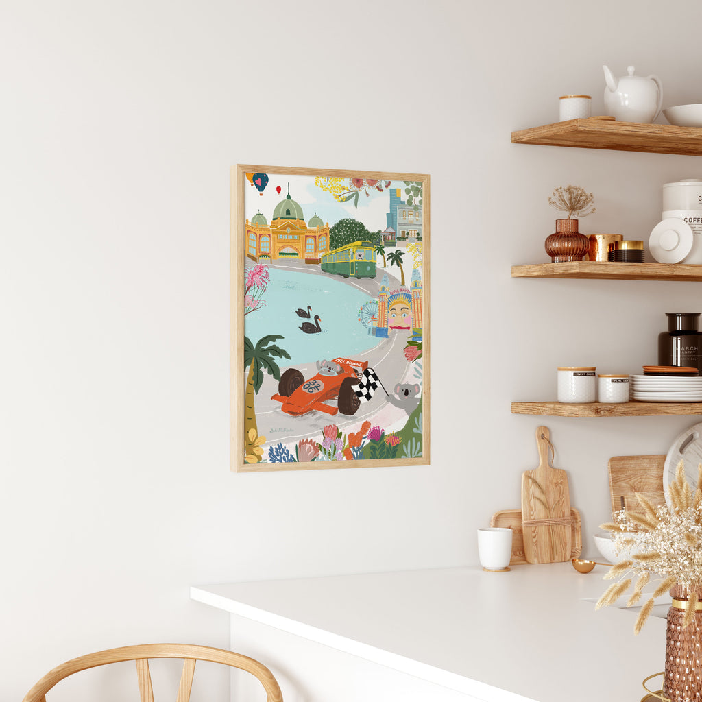 Melbourne Grand Prix Wall Art Print (Pack of 3)