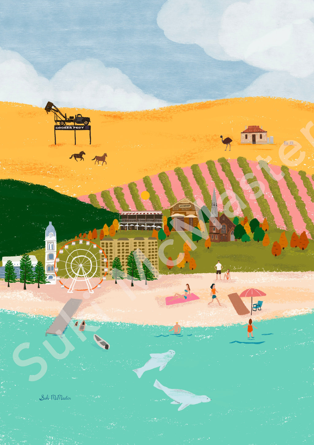 Australian Landscape Wall Art Print - South Australia (Pack of 3)