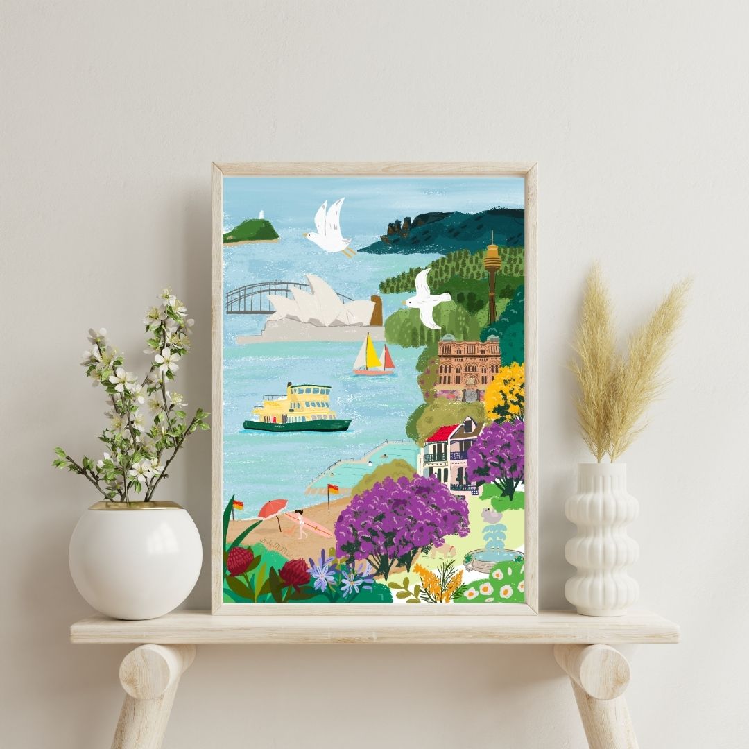 Australian Landscape Wall Art Print -Sydney (Pack of 3)