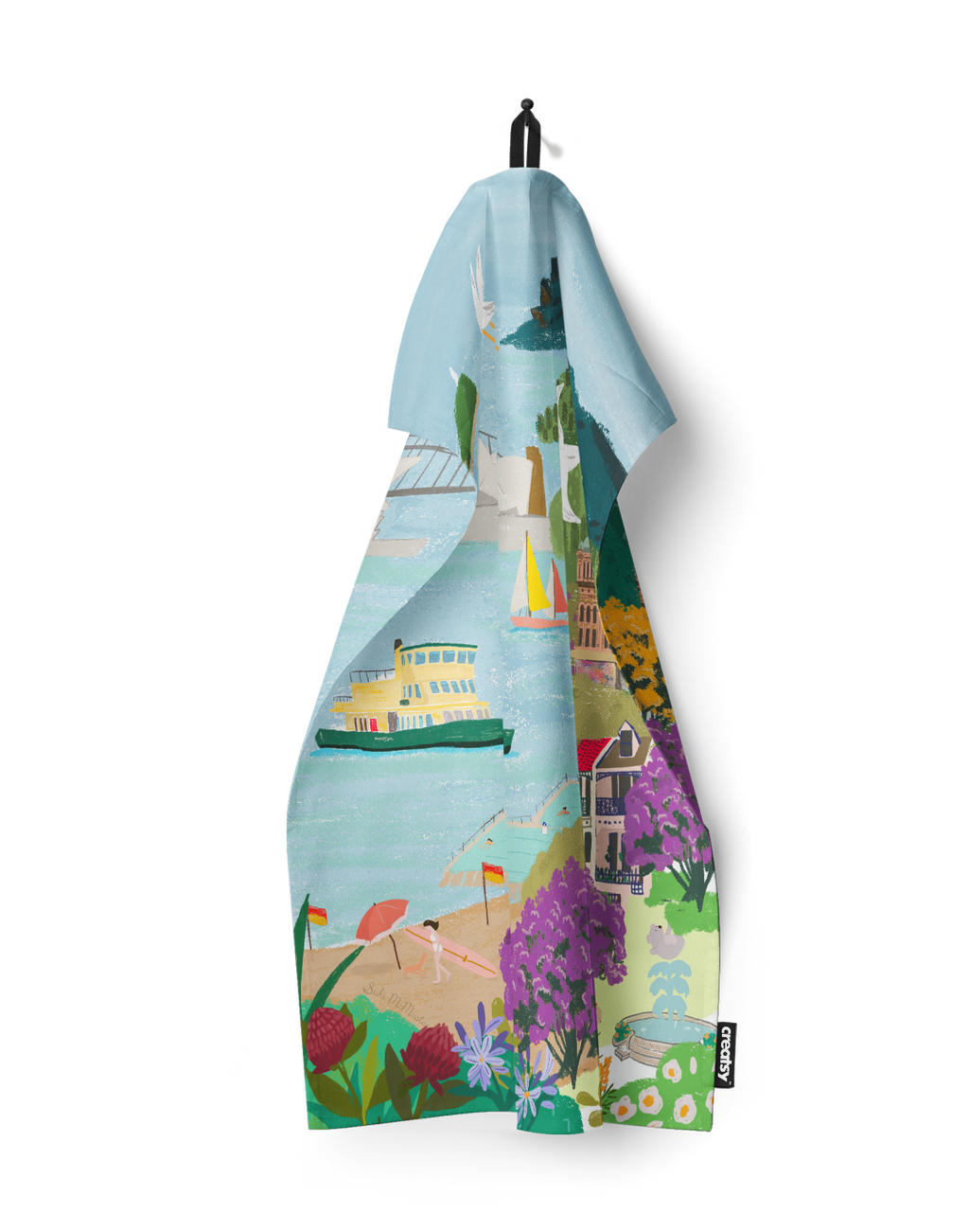 Kitchen Tea Towel - Sydney Icons by Suki McMaster (Pack of 5)