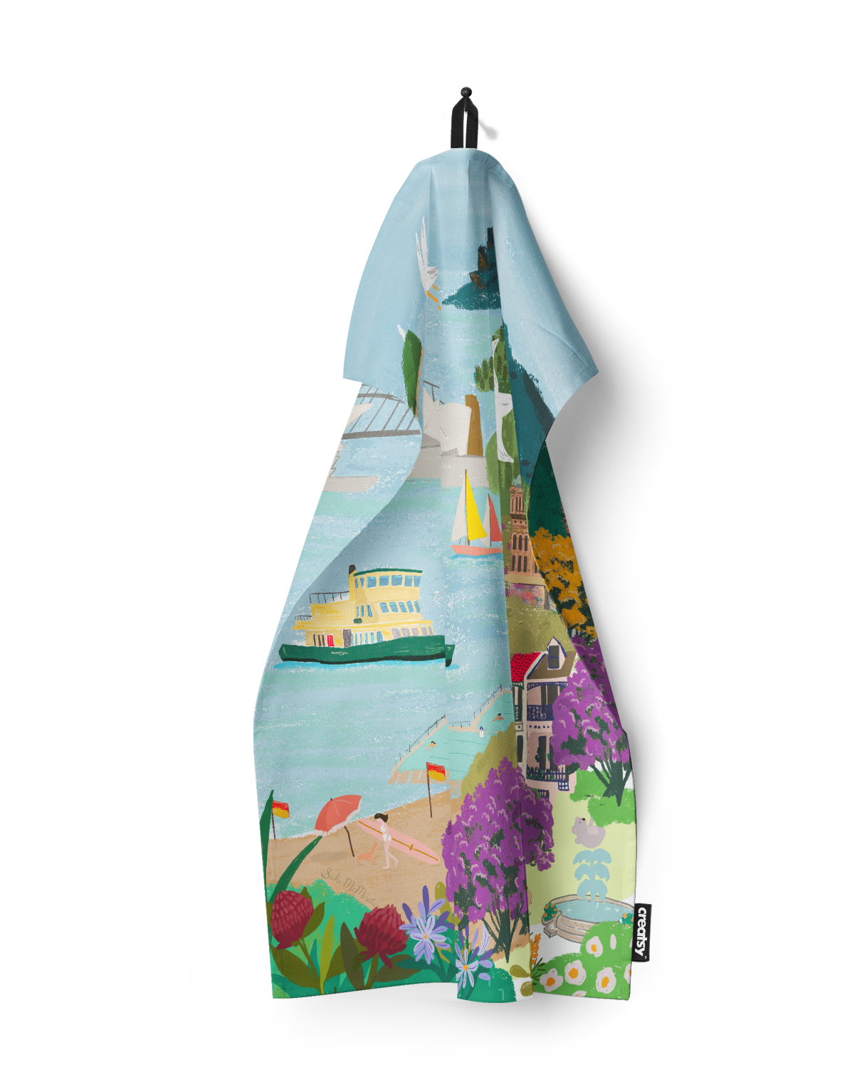 Kitchen Tea Towel - Sydney Icons by Suki McMaster (Pack of 5)