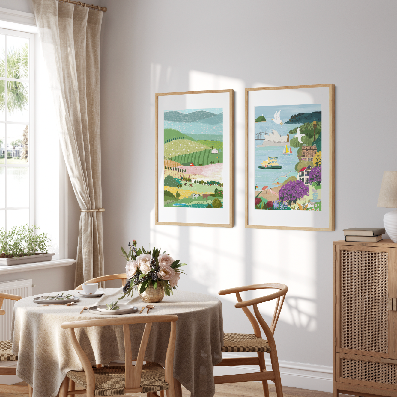 Australian Landscape Wall Art Print -Sydney (Pack of 3)