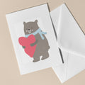 Blank Card - Bear with Heart by Suki McMaster (Pack of 6)