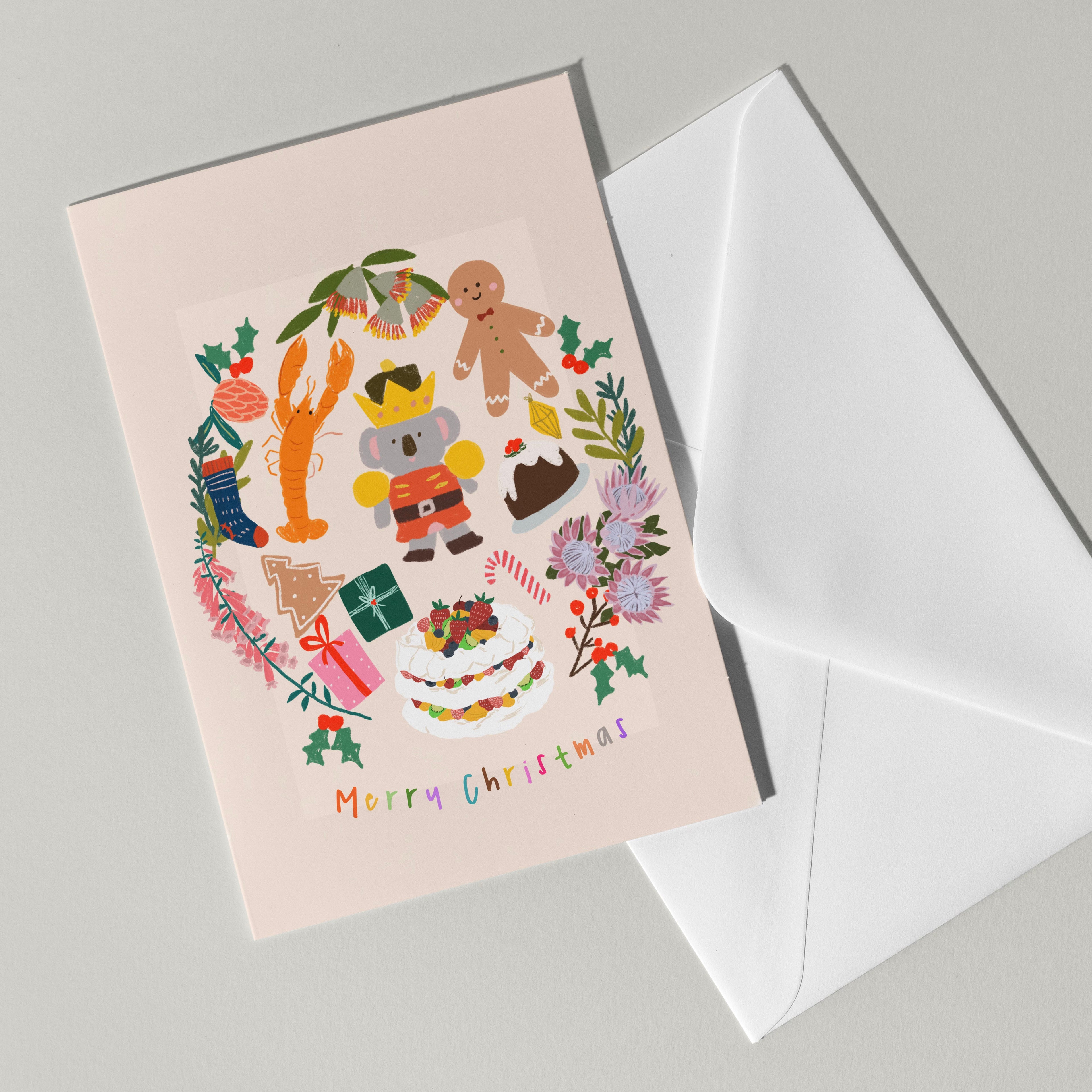 Blank Card - Koala Nutcracker Christmas Card by Suki McMaster (Pack of 6)