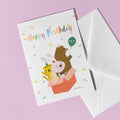 Birthday Card - Bunny Tiger and Bear Surprise by Suki McMaster