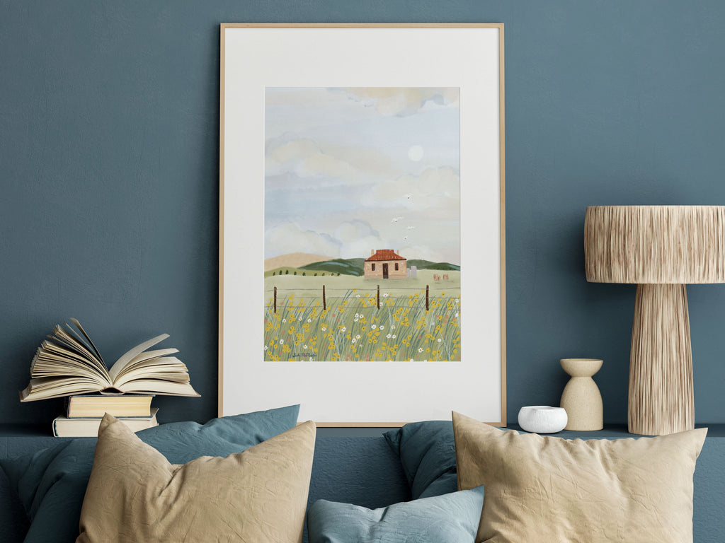 Australian Landscape Wall Art Print - Midnight Oil House (Pack of 3)