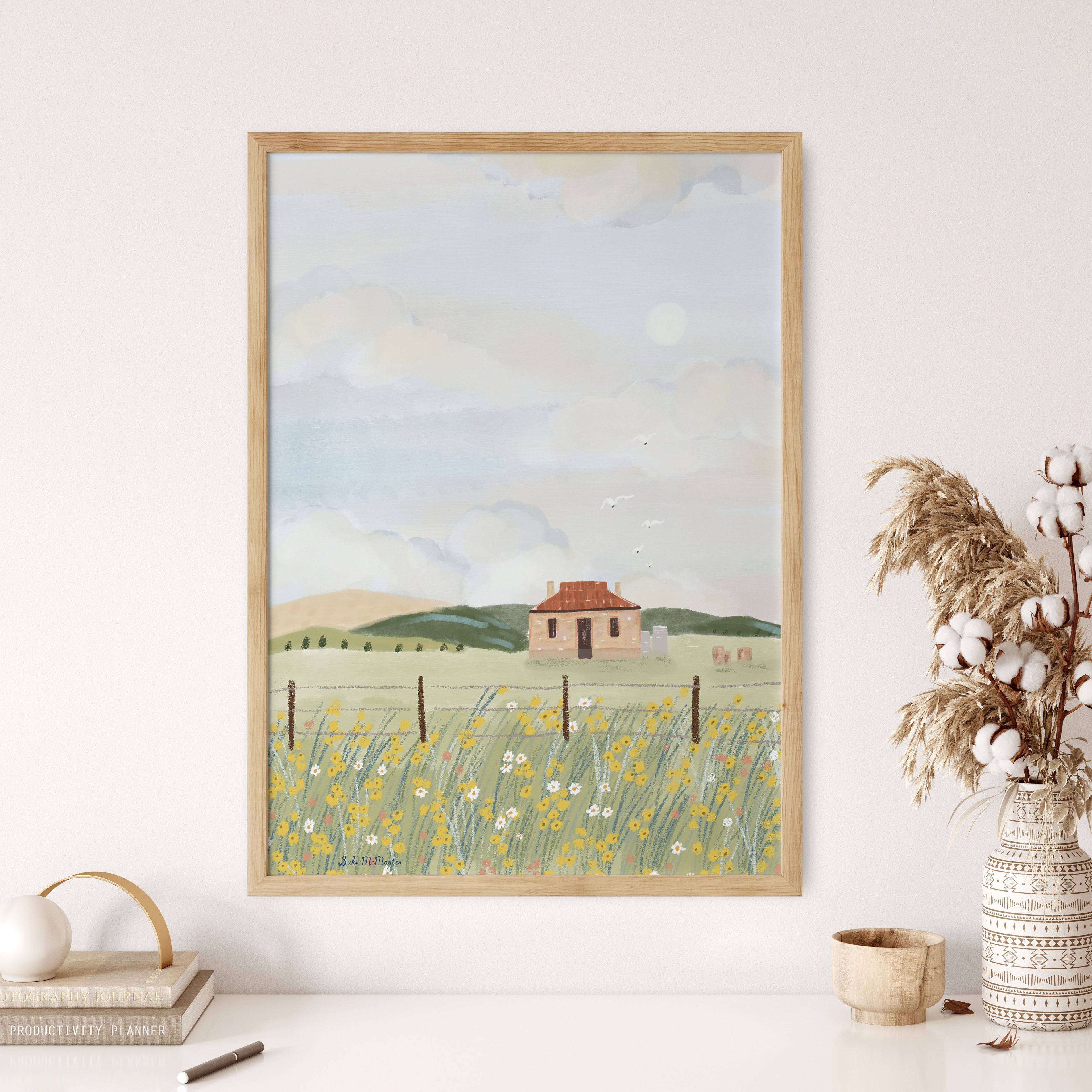 Australian Landscape Wall Art Print - Midnight Oil House (Pack of 3)