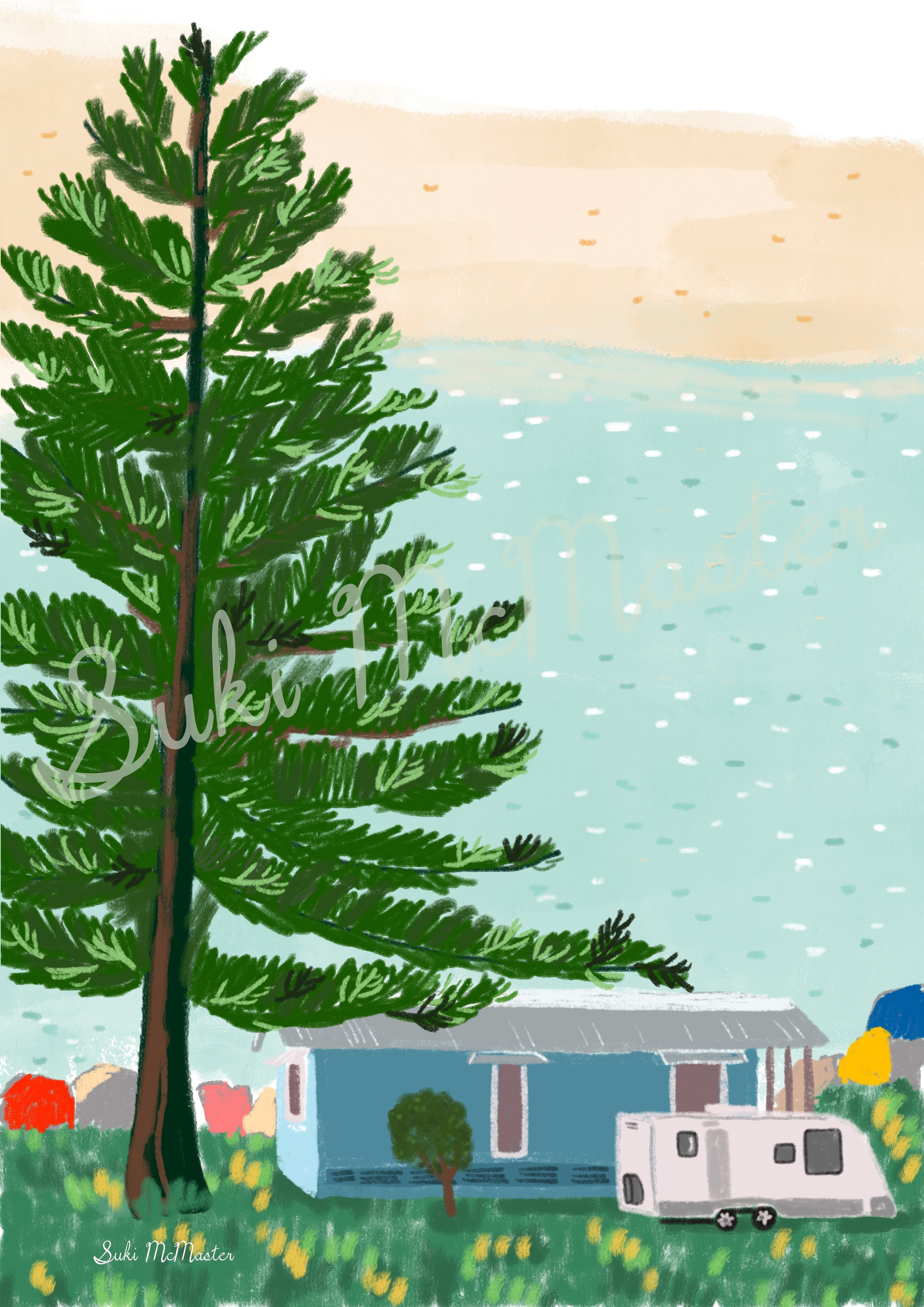 Australian Landscape Wall Art Print - Port Macquarie (Pack of 3)