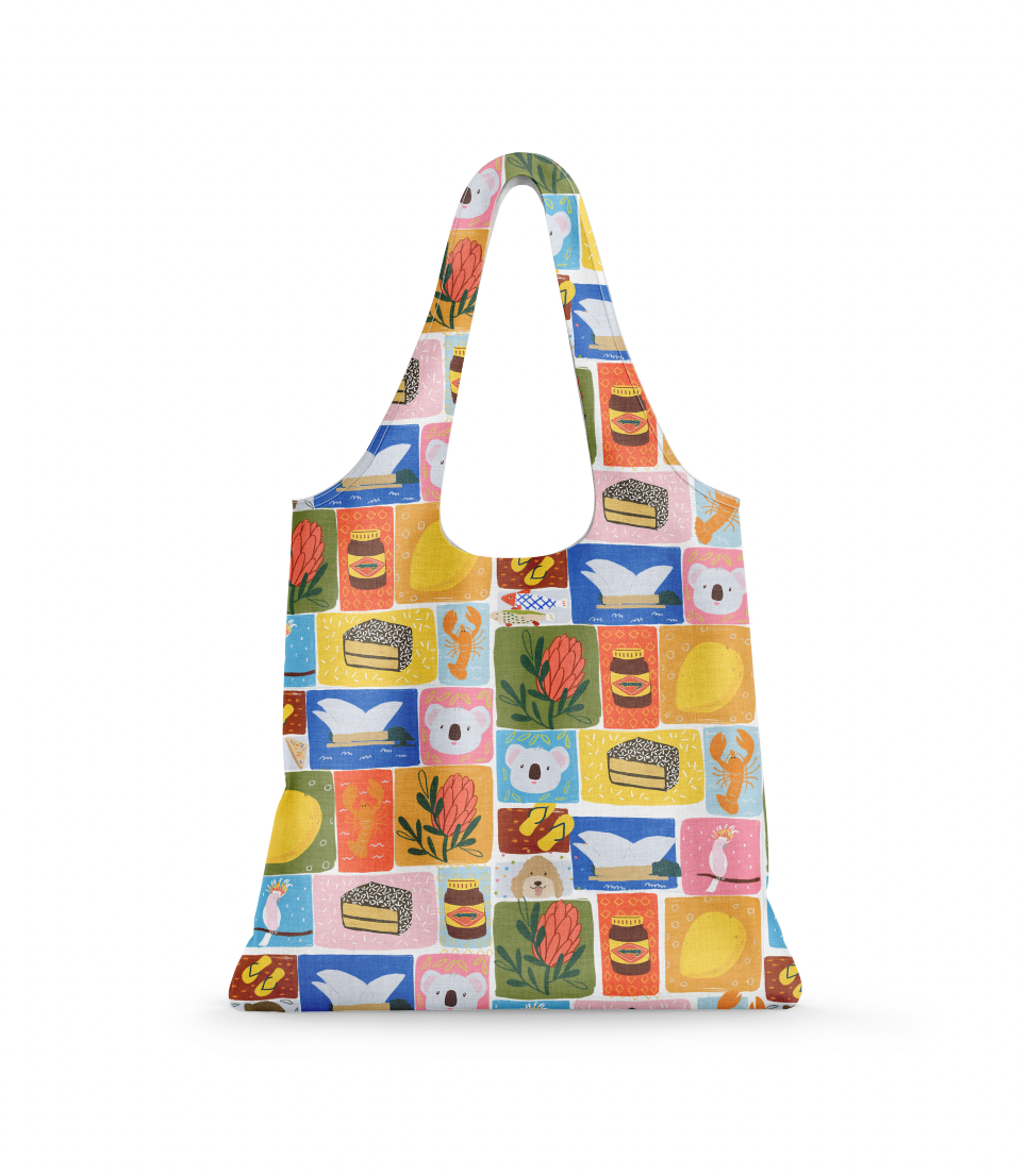 Reusable Shopping Bag - Aussie Icons (Pack of 10)
