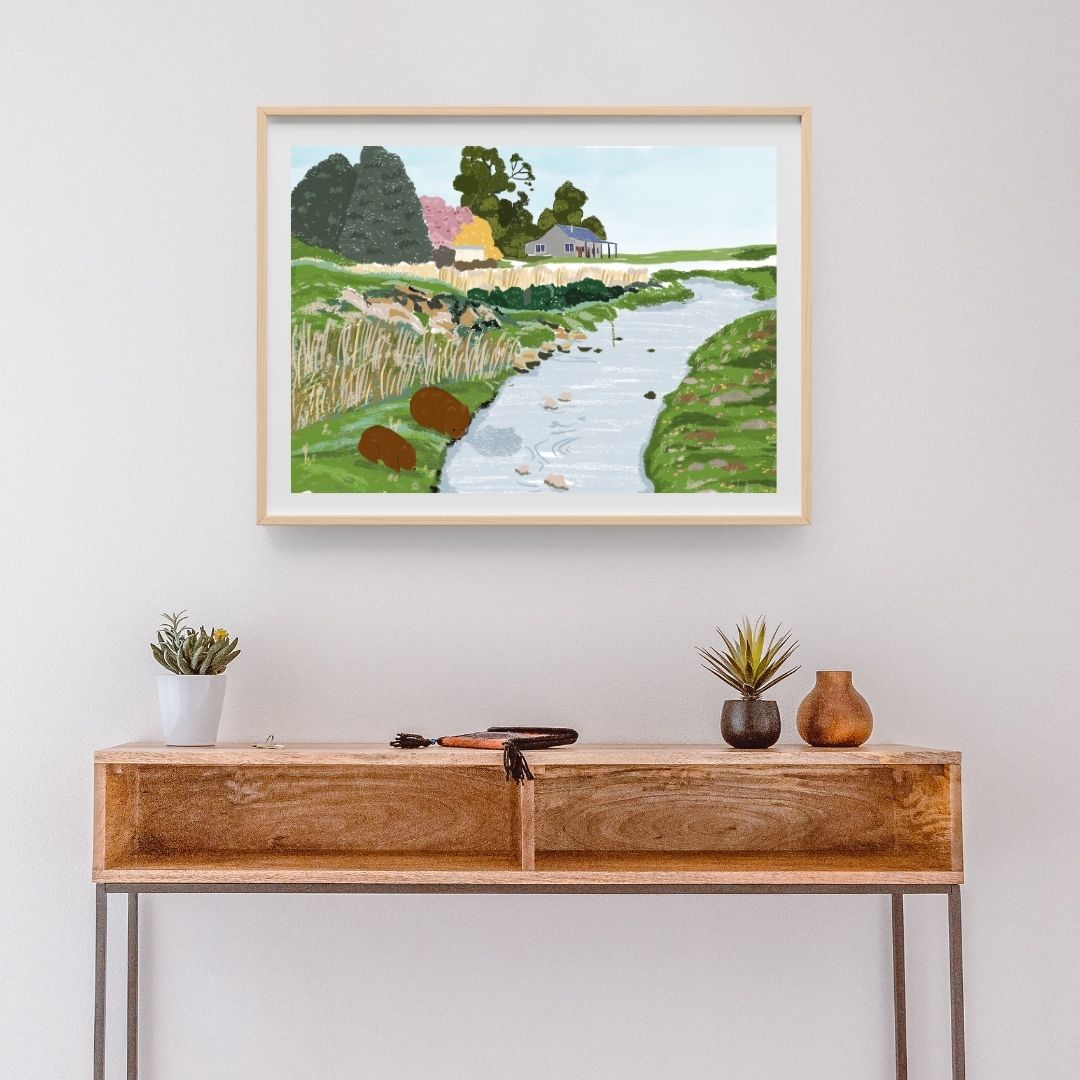 Australian Animal Wall Art - Wombats Family (Pack of 3)