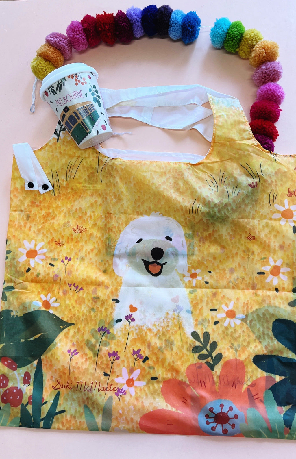 Reusable Shopping Bag - Daisy Flower Yellow (Pack of 10)