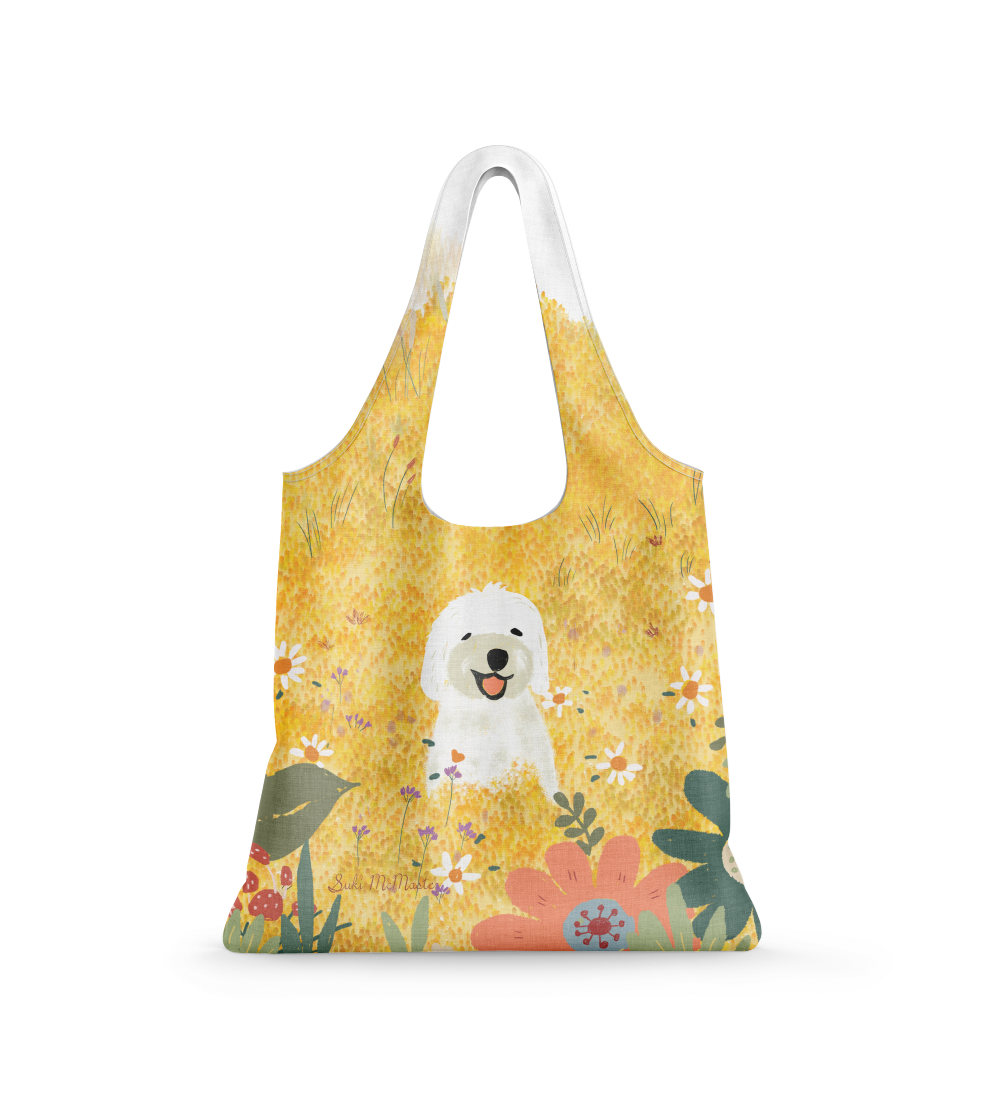 Reusable Shopping Bag - Daisy Flower Yellow (Pack of 10)