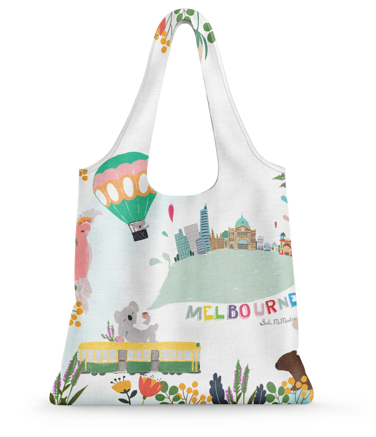 Reusable Shopping Bag - Melbourne Icons (Pack of 10)