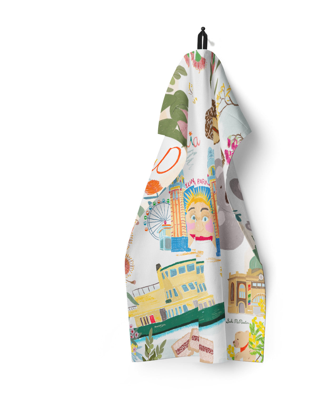 Kitchen Tea Towel - Australiana by Suki McMaster (Pack of 5)