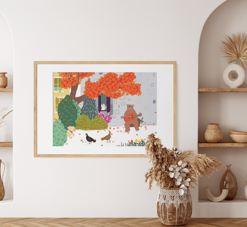 Wall Art Print - Autumn Afternoon With The Bear (Pack of 3)
