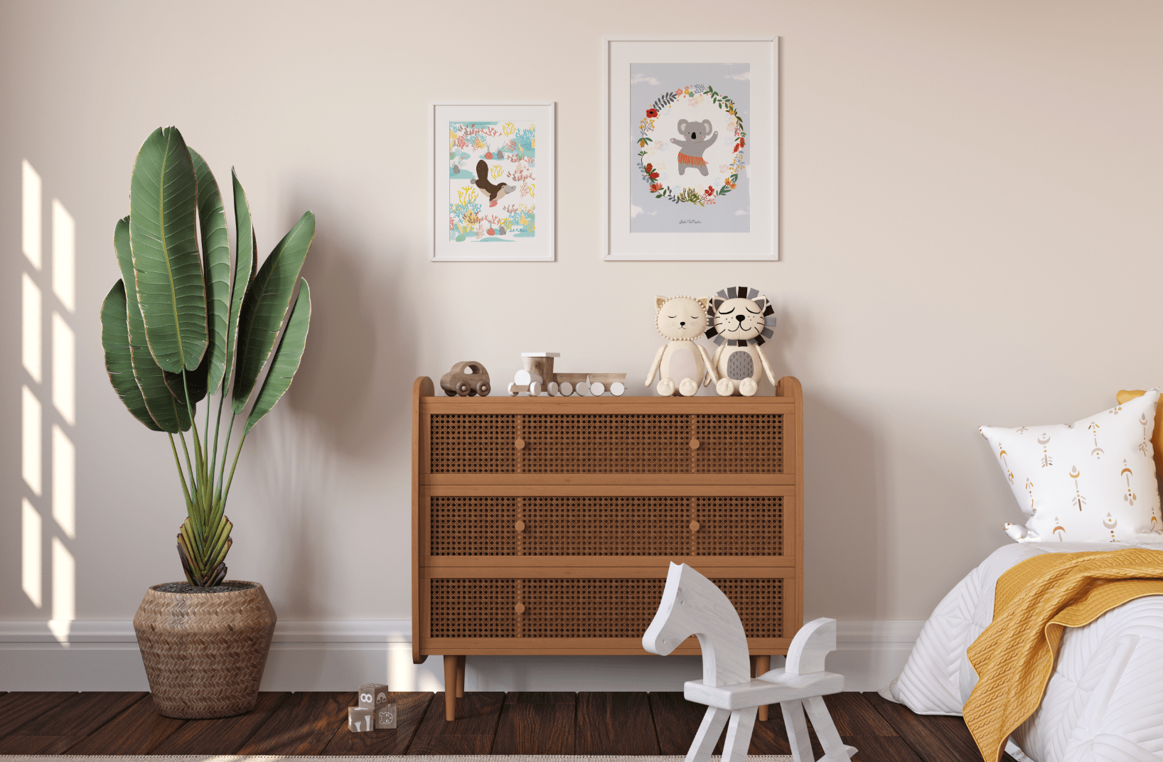 Australian Animal Wall Art Print - Dancing Koala (pack of 3)