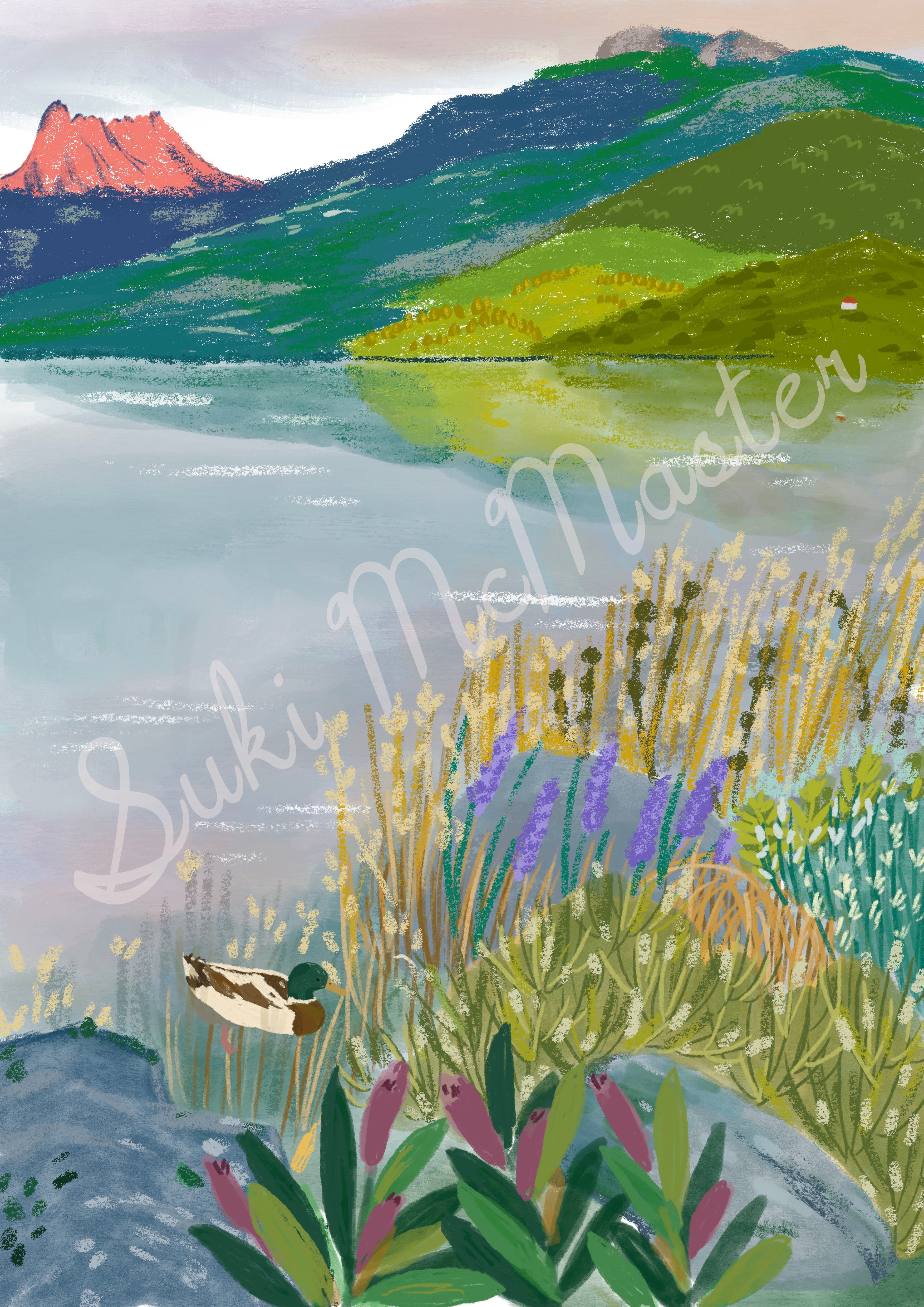 Australian Landscape Wall Art Print - Tasmania Cradle Mountain (Pack of 3)